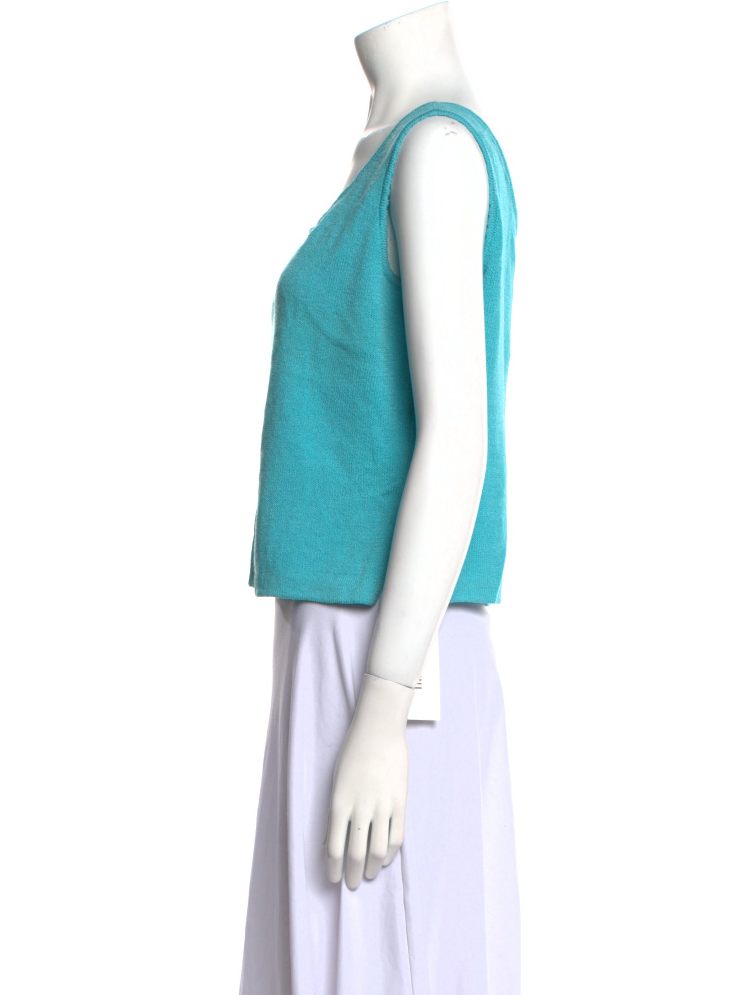 St. John Wool Scoop Neck Crop Top