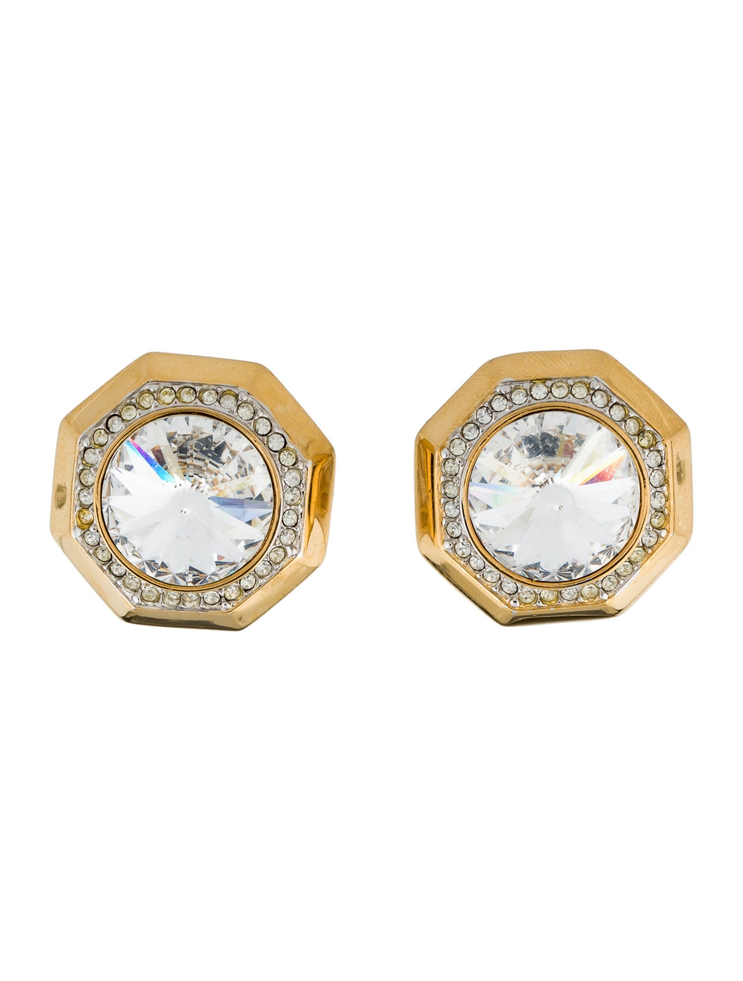 St. John Crystal Clip-On Earrings
