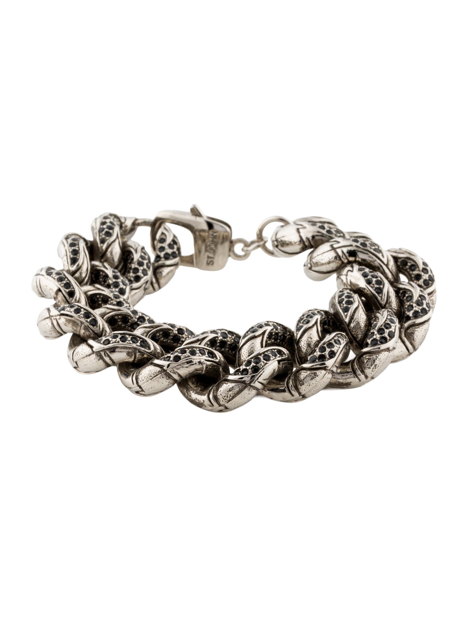 St. John Crystal Chunky Curb Link Bracelet