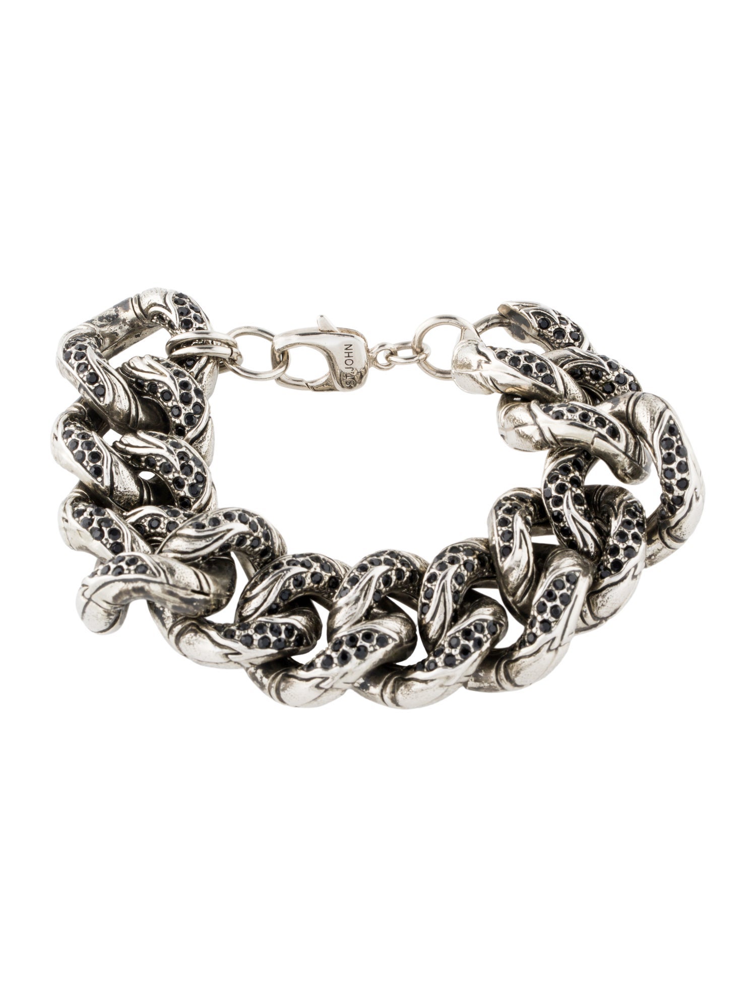 St. John Crystal Chunky Curb Link Bracelet