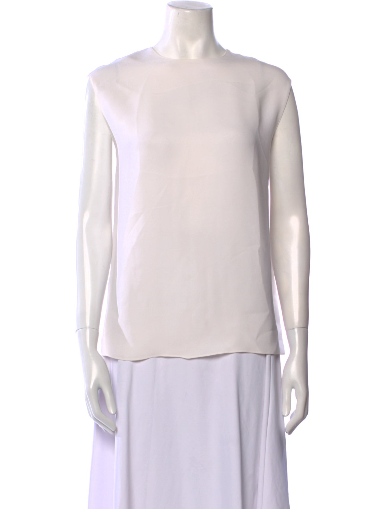 St. John Silk Crew Neck Top