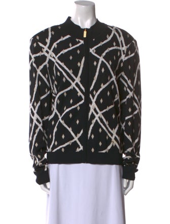 St. John Printed Crew Neck Sweater