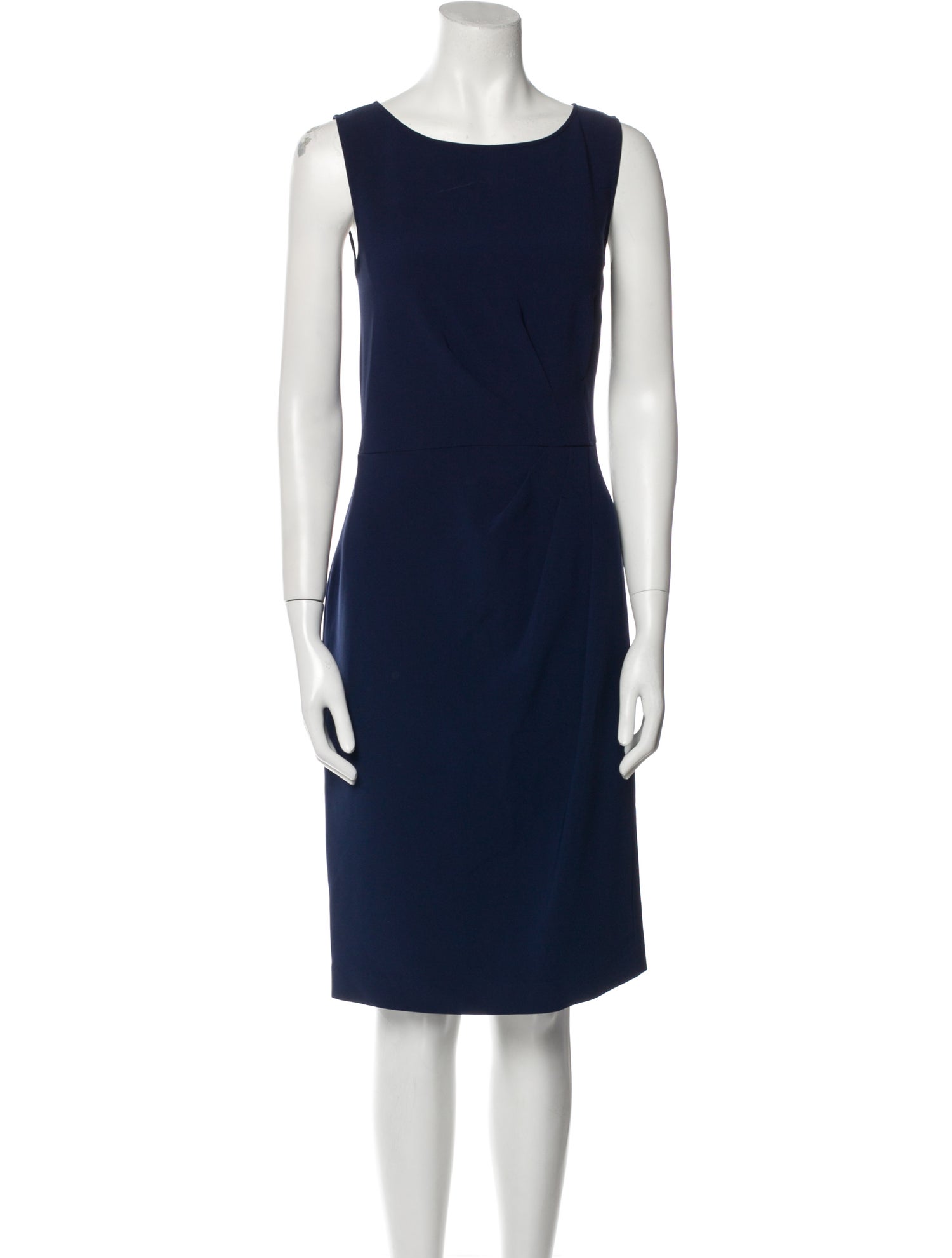 St. John Bateau Neckline Knee-Length Dress