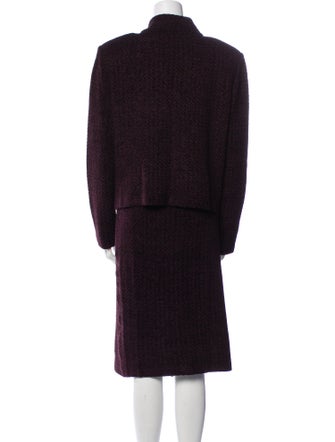 St. John Wool Crystal Embellishments Skirt Suit