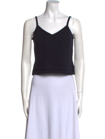 St. John Tops V-Neck Sleeveless Crop Top Petite