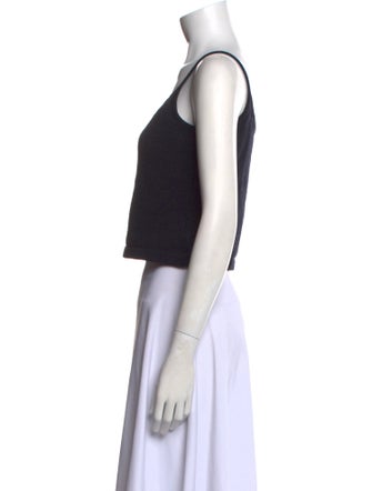 St. John V-Neck Sleeveless Crop Top