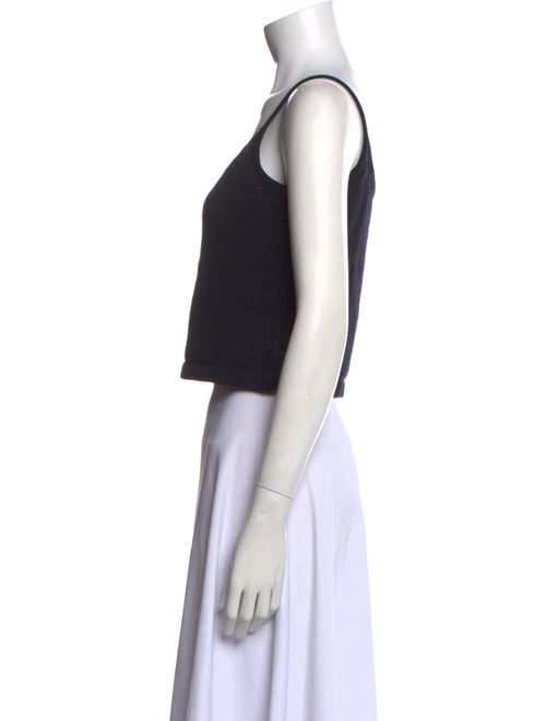 St. John V-Neck Sleeveless Crop Top