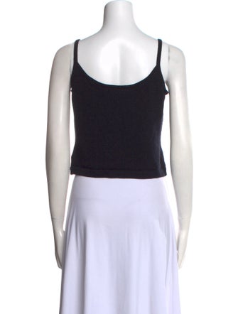 St. John V-Neck Sleeveless Crop Top
