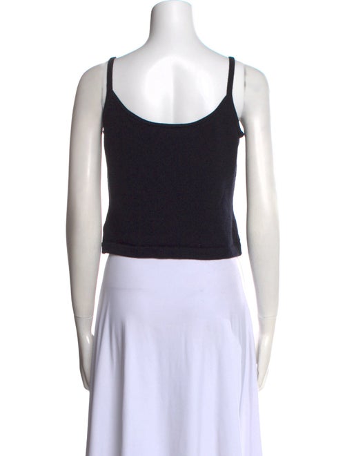 St. John V-Neck Sleeveless Crop Top