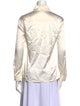 St. John Silk Long Sleeve Button-Up Top