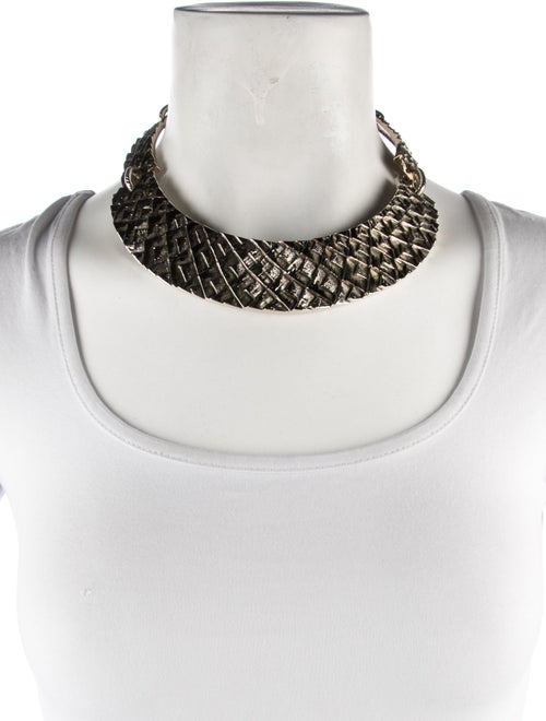 St. John Textured Collar Link Necklace