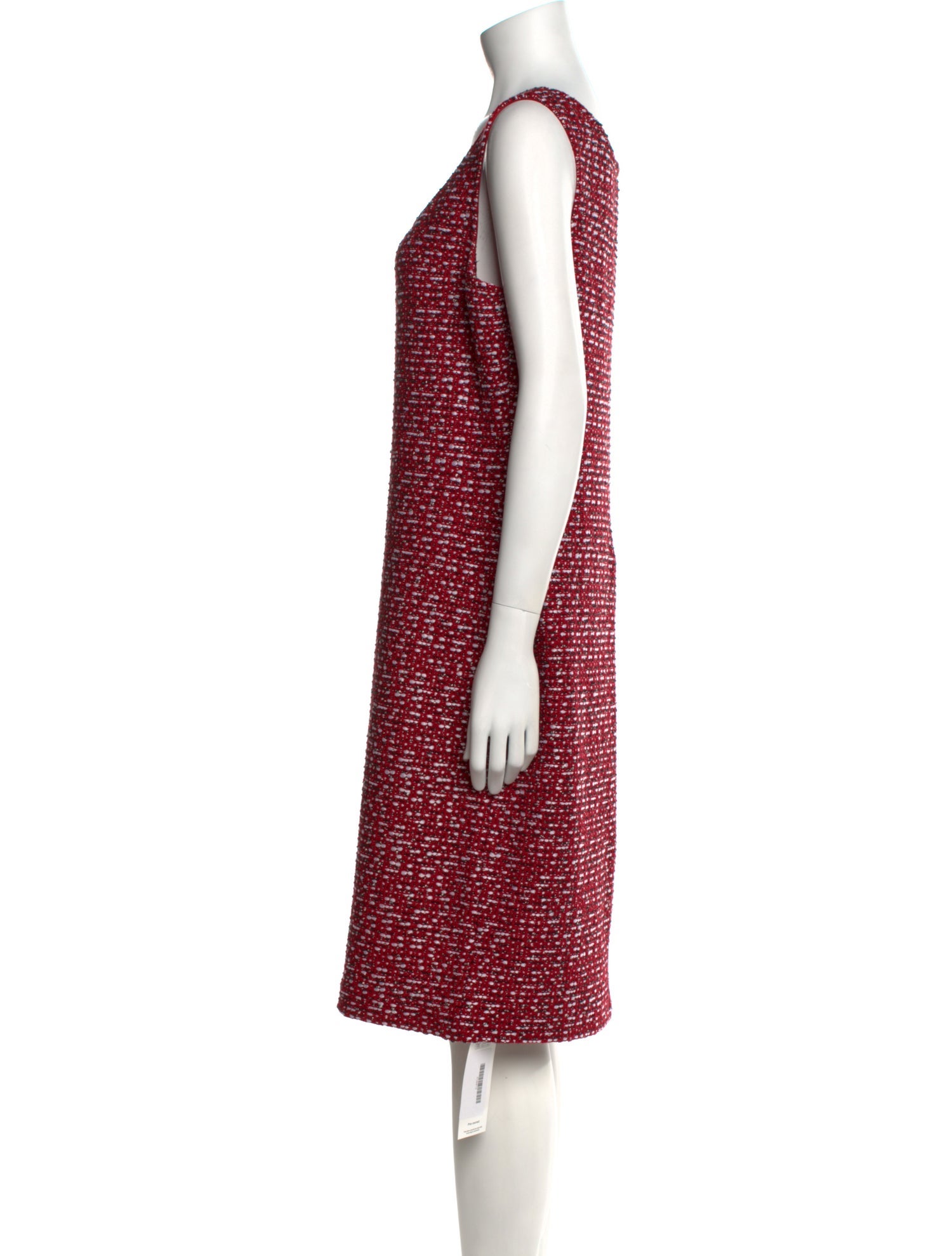 St. John Scoop Neck Knee-Length Dress