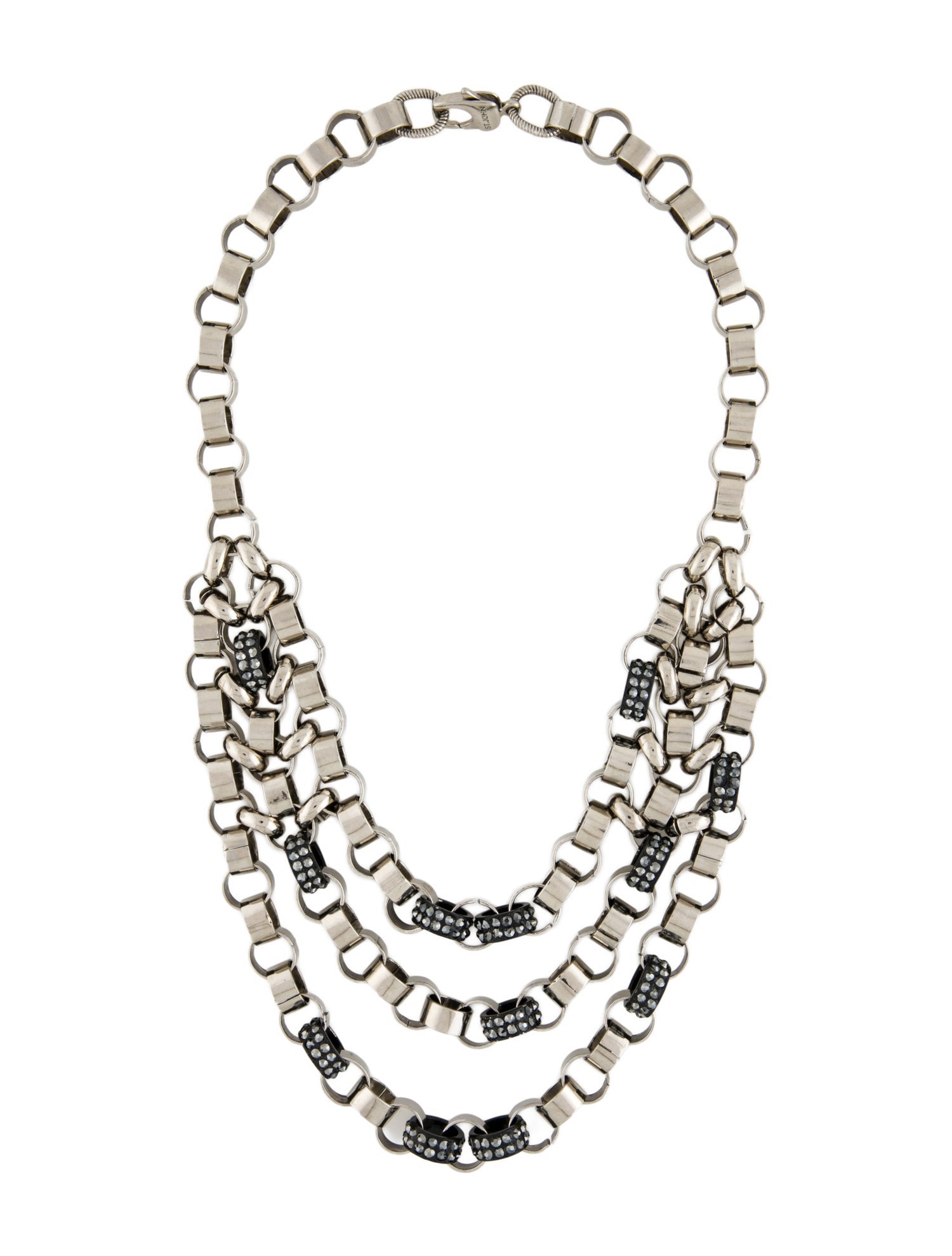 St. John Crystal Bib Multilink Collar Necklace