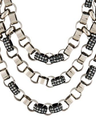 St. John Crystal Bib Multilink Collar Necklace