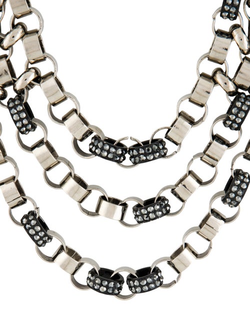St. John Crystal Bib Multilink Collar Necklace