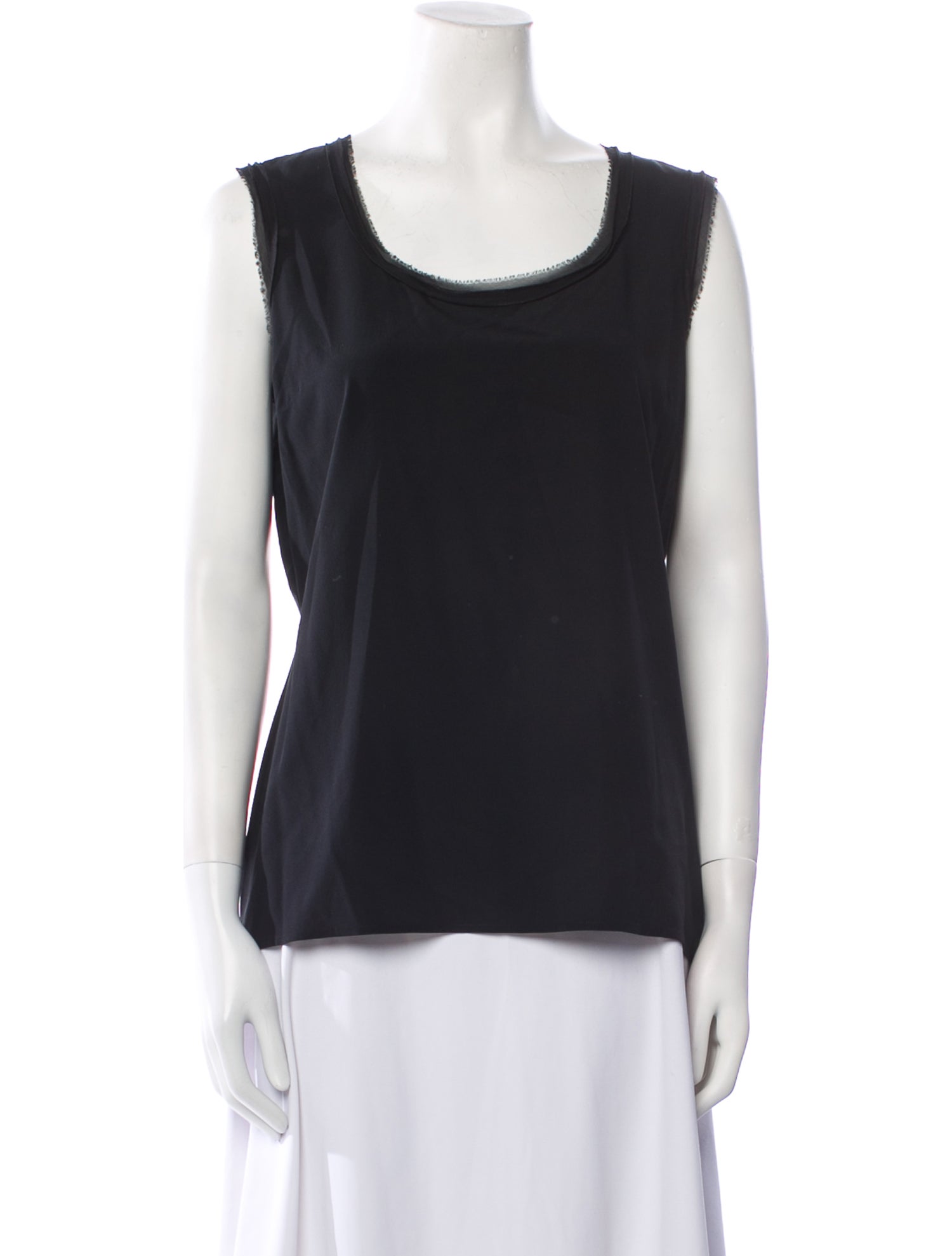 St. John Silk Scoop Neck Top