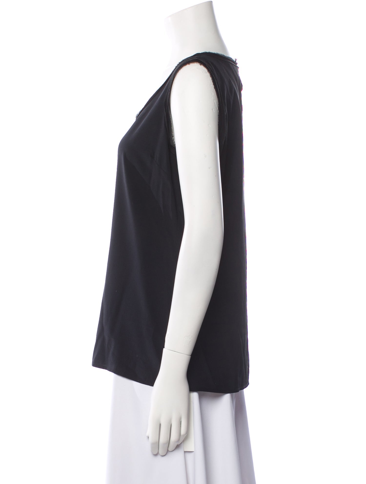 St. John Silk Scoop Neck Top