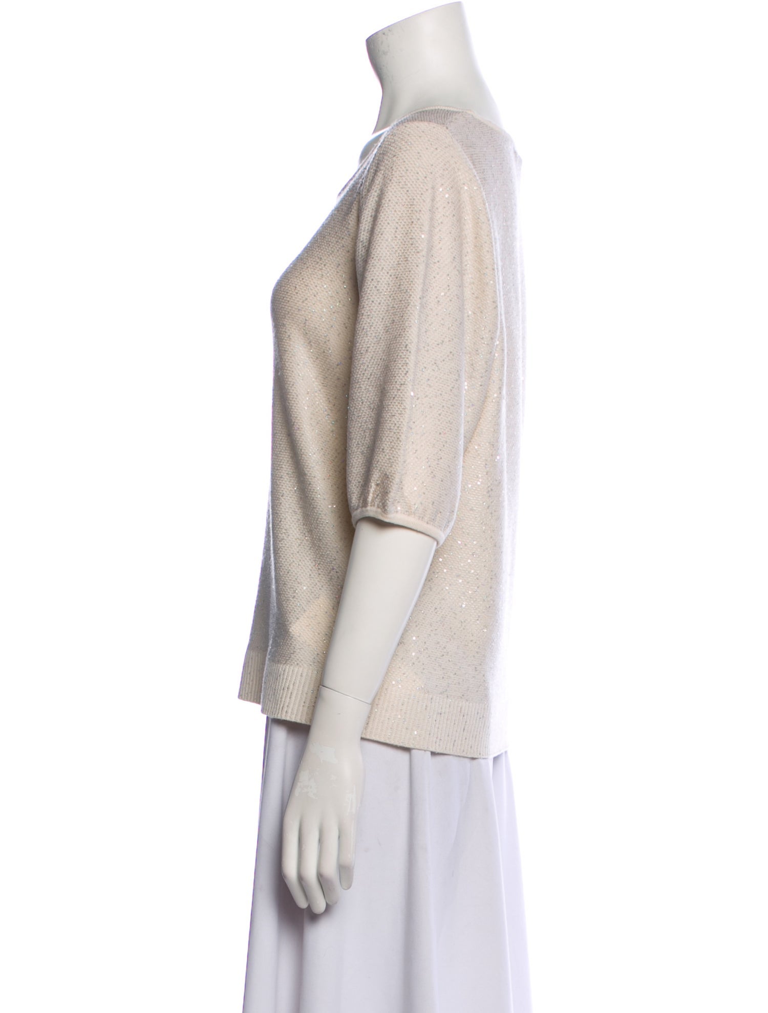 St. John Wool Bateau Neckline Sweatshirt