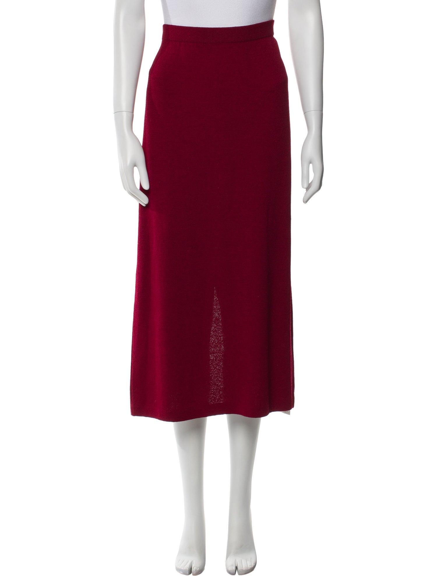 St. John Studded Accents Midi Length Skirt