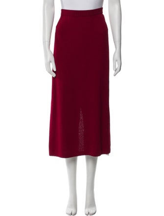 St. John Studded Accents Midi Length Skirt