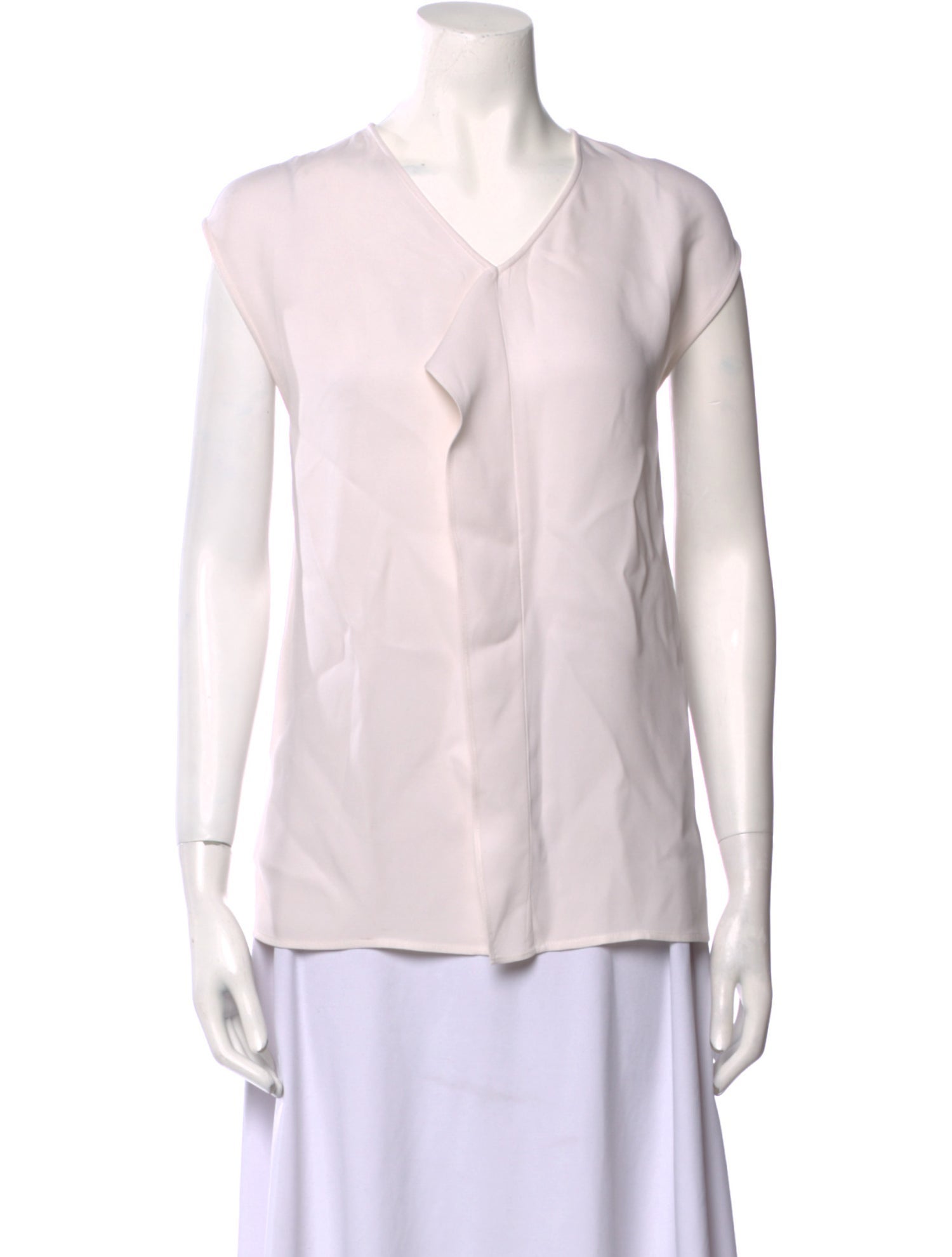 St. John Silk V-Neck Top