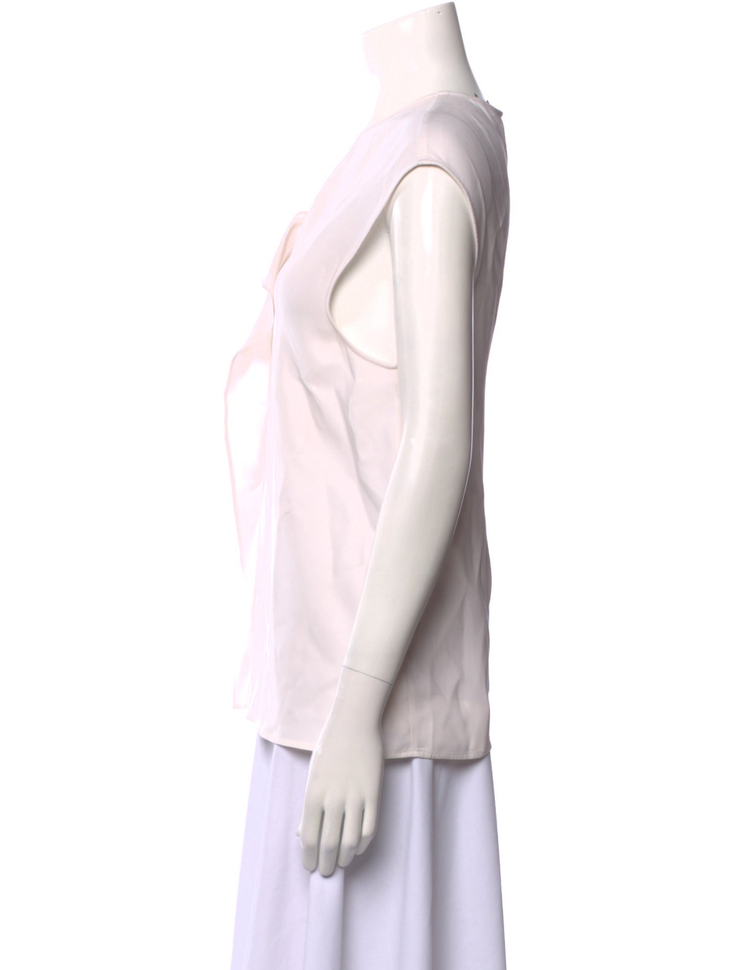 St. John Silk V-Neck Top