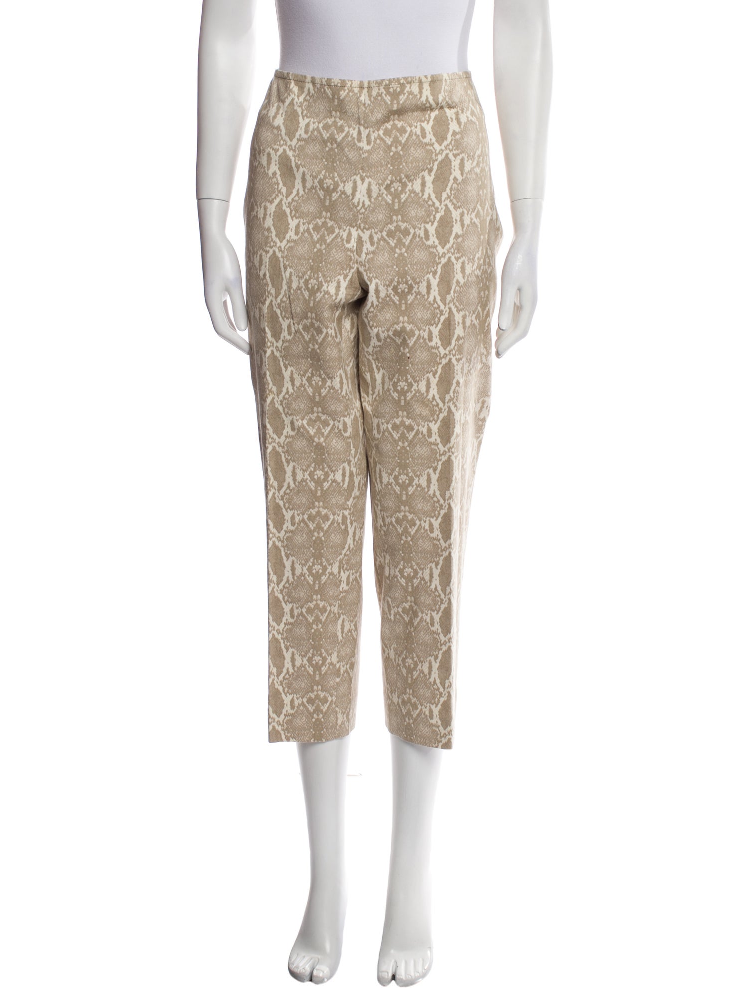 St. John Animal Print Straight Leg Pants
