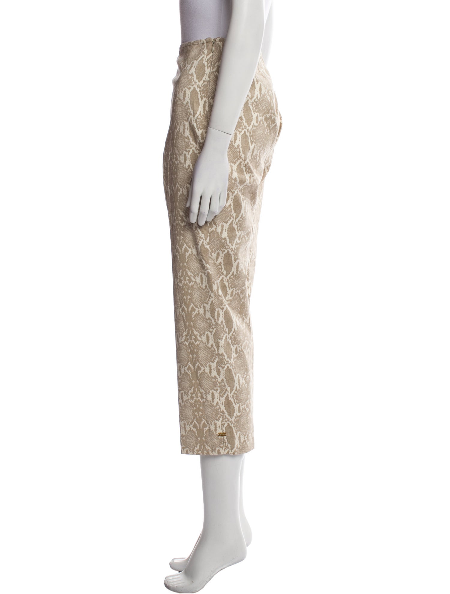 St. John Animal Print Straight Leg Pants