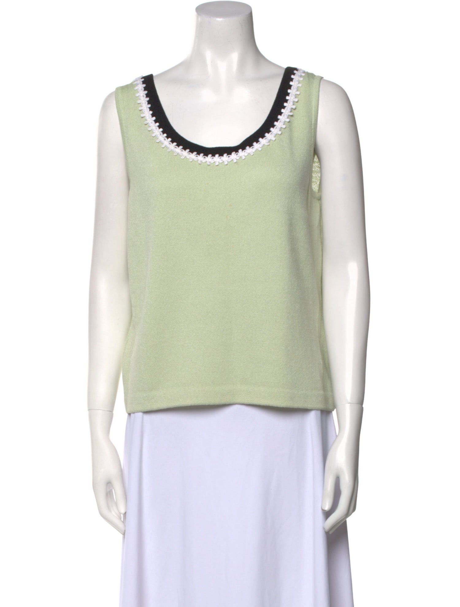 St. John Wool Scoop Neck Top