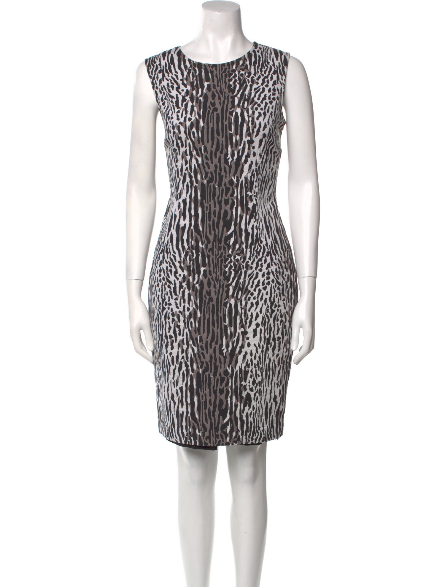 St. John Animal Print Knee-Length Dress