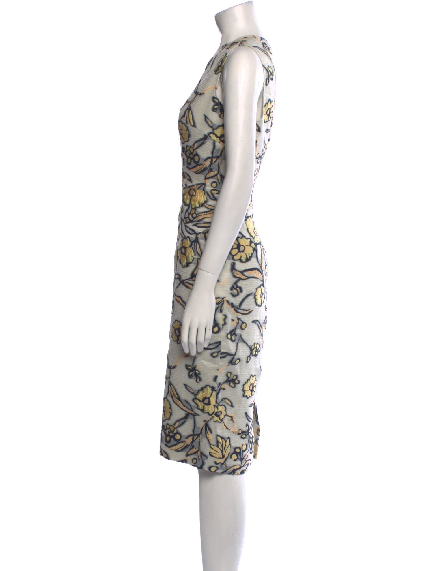 St. John Printed Midi Length Dress