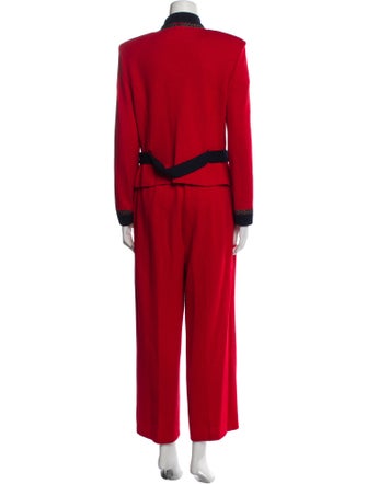 St. John Cashmere Pleated Accents Pant Set