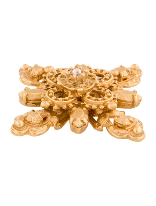 St. John Crystal Abstract Cross Brooch