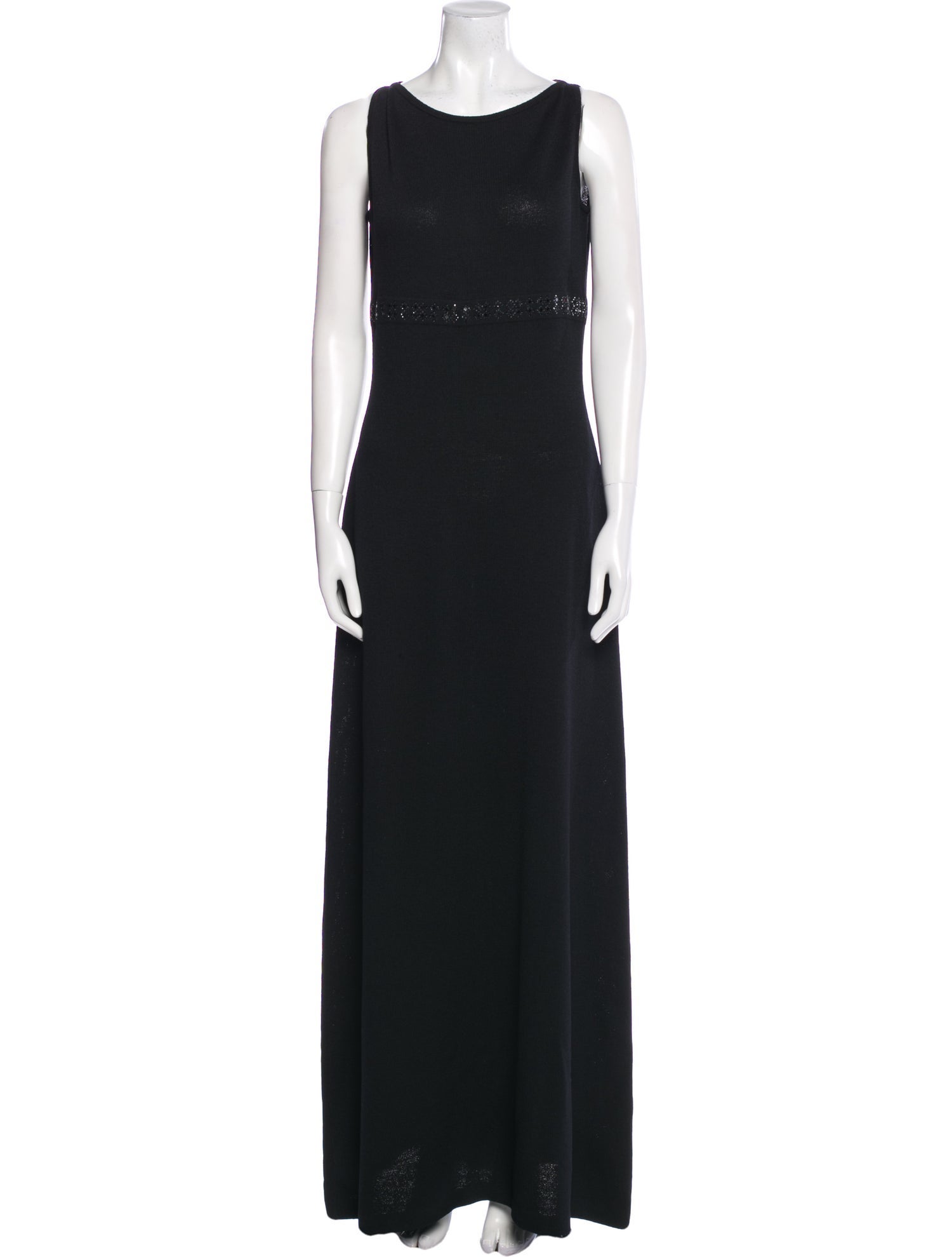 St. John Scoop Neck Long Dress