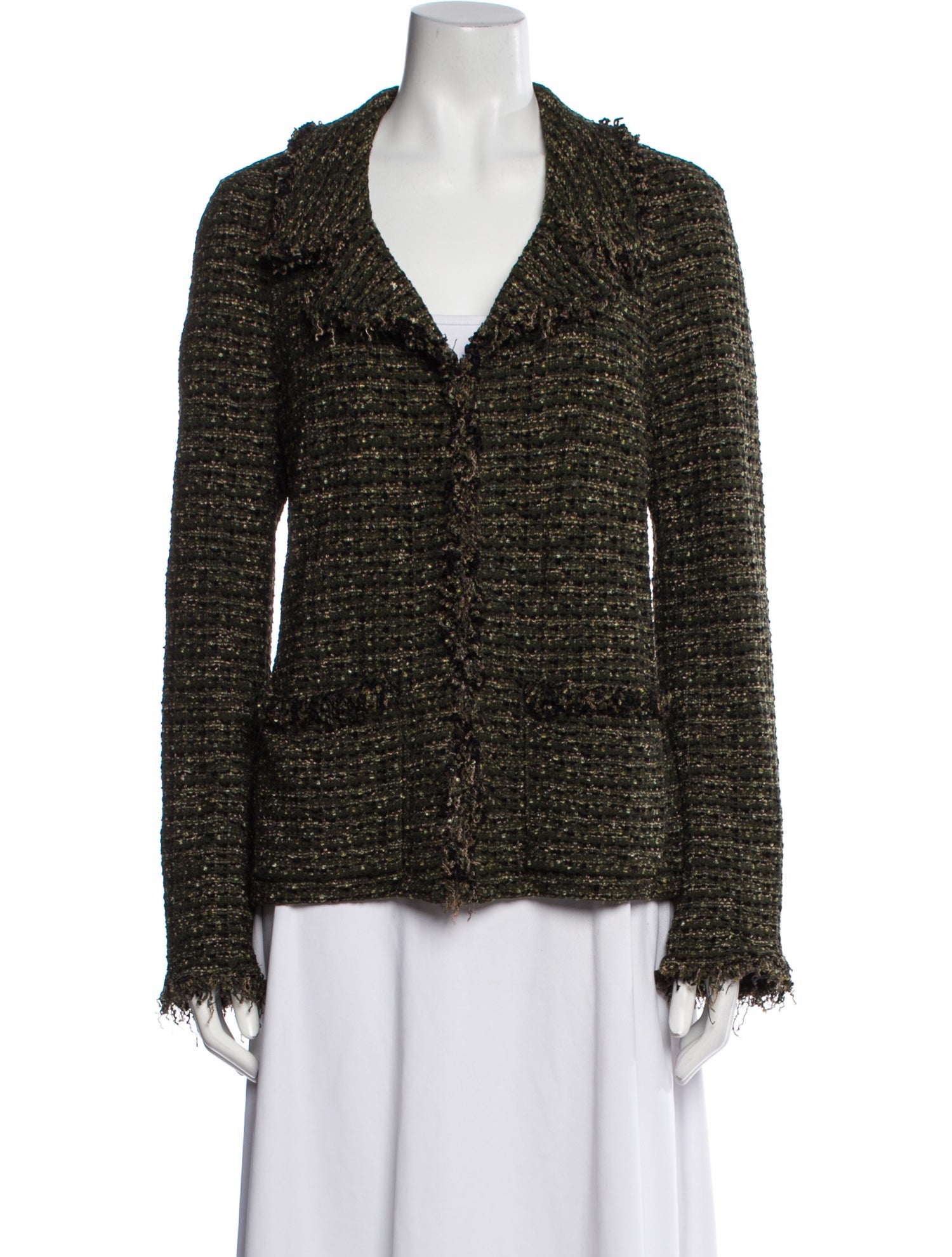 St. John Wool Tweed Pattern Jacket