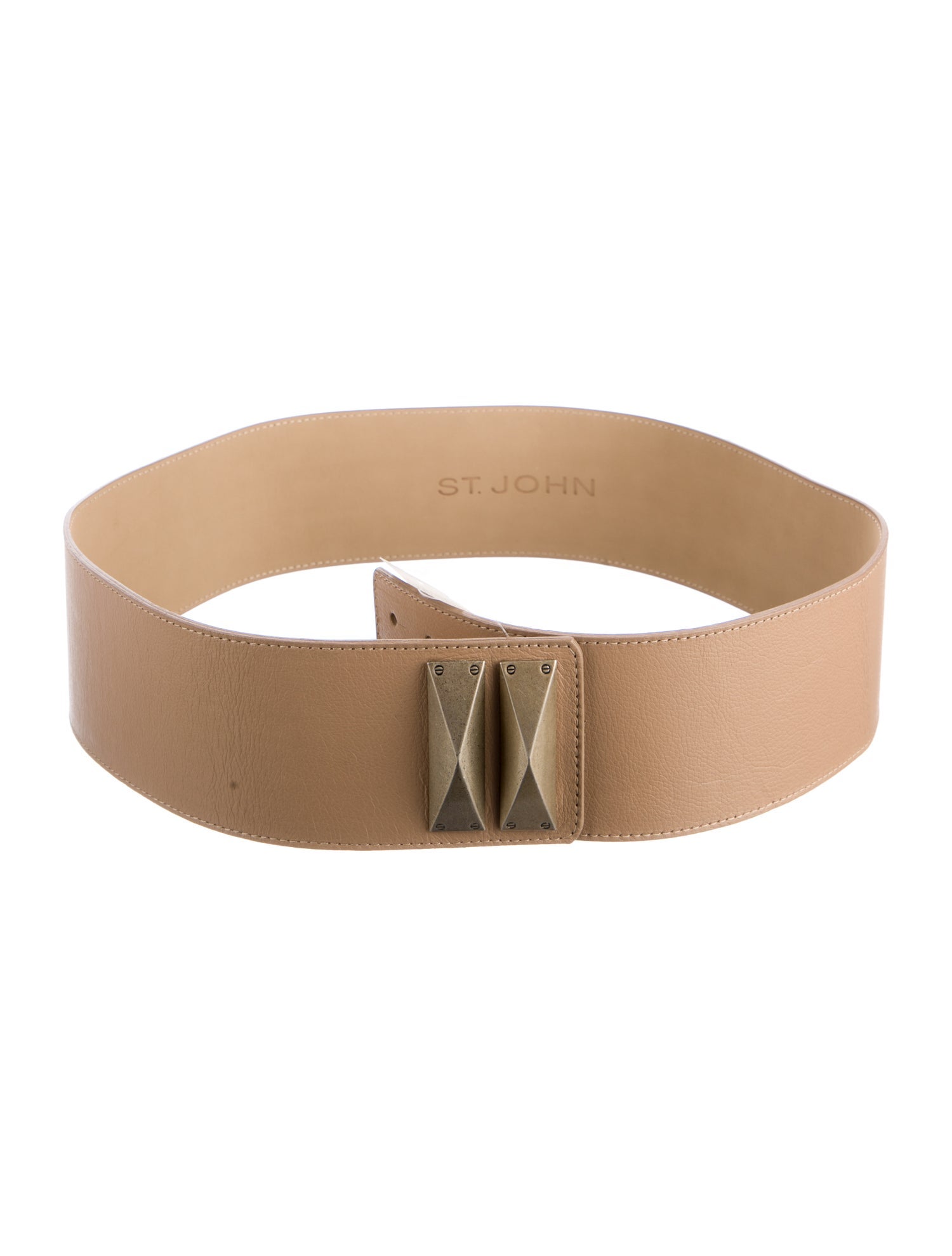 St. John Wide Leather Waist Belt