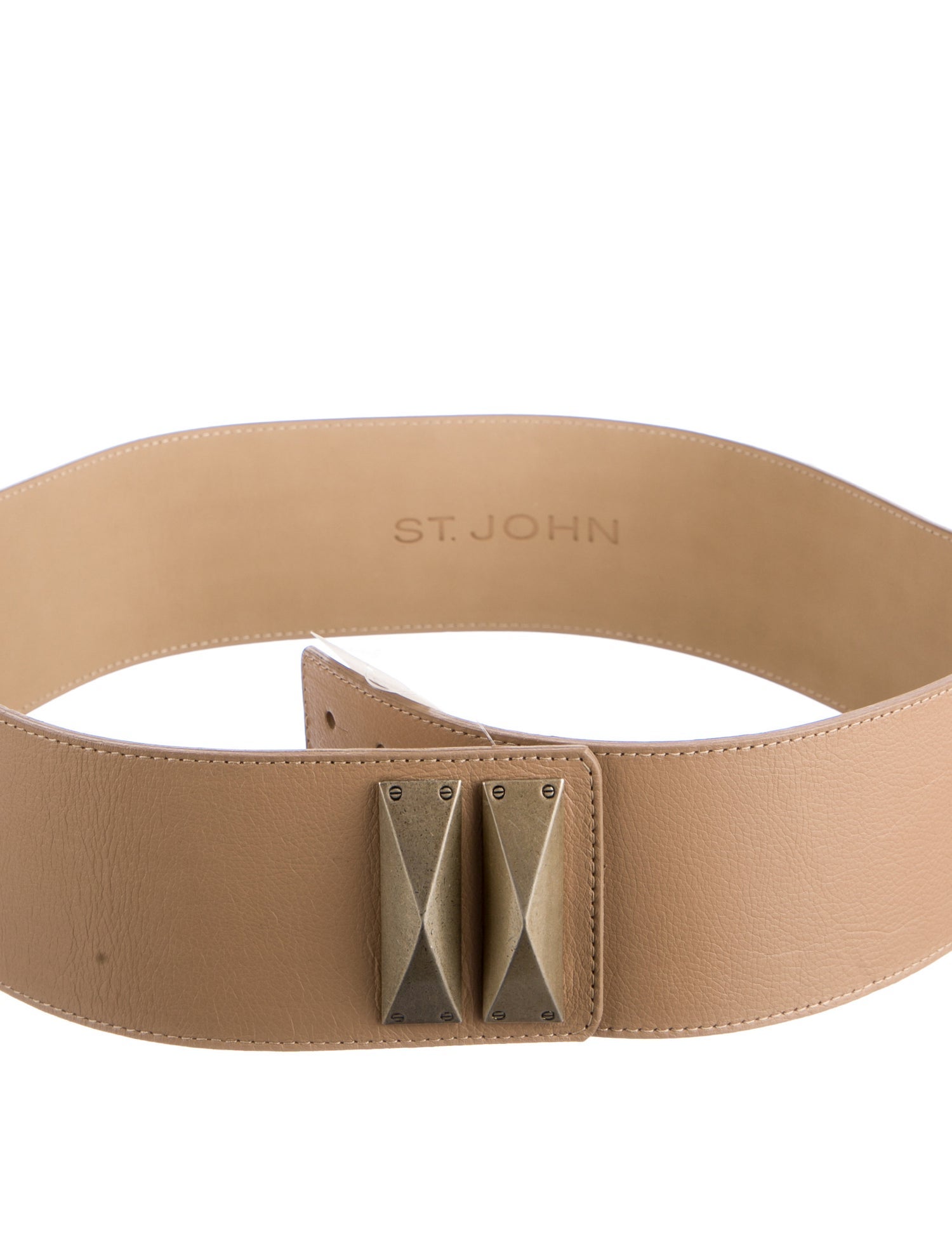 St. John Wide Leather Waist Belt