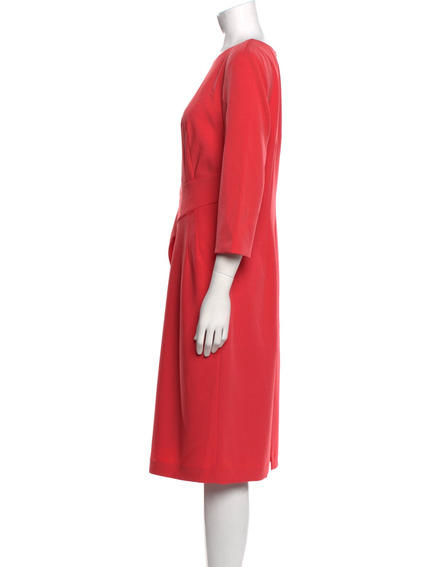St. John Crew Neck Midi Length Dress