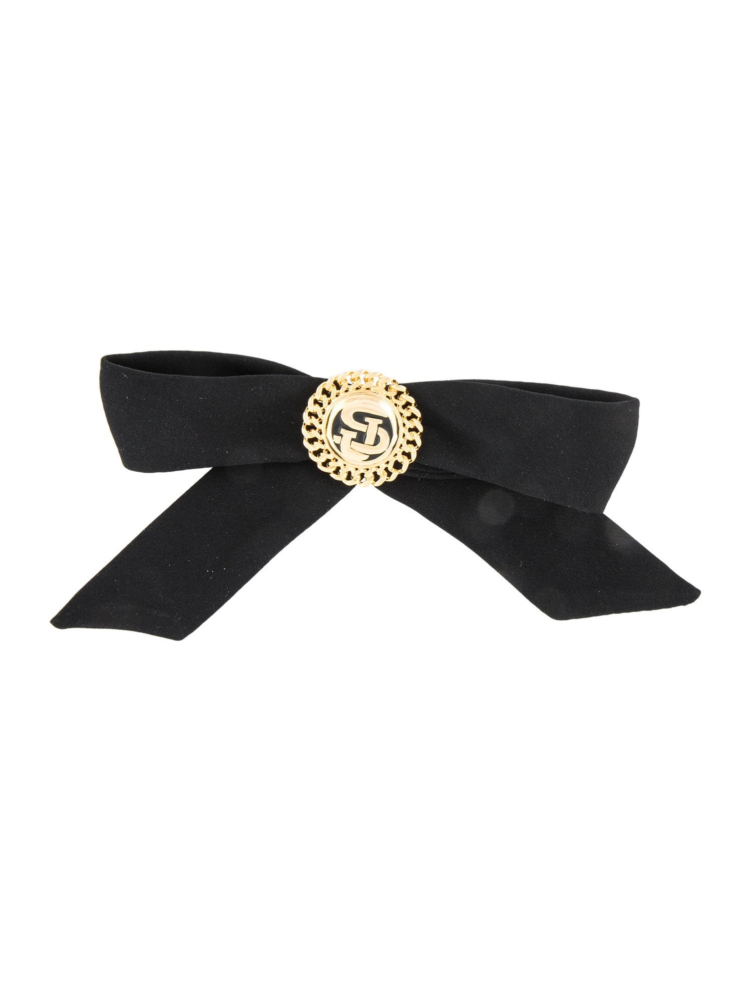 St. John Fabric Bow Logo Brooch