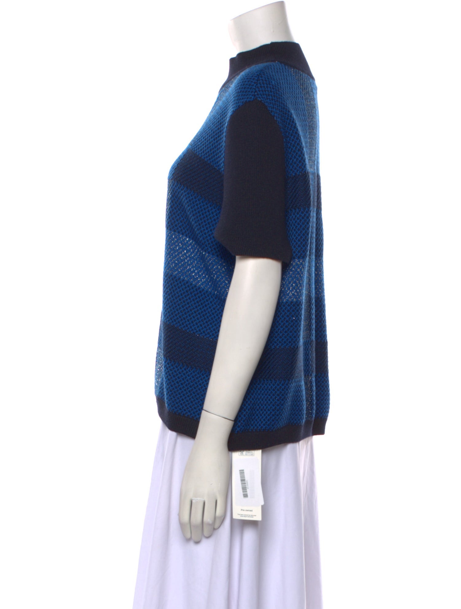 St. John Plaid Print Mock Neck Sweater w/ Tags