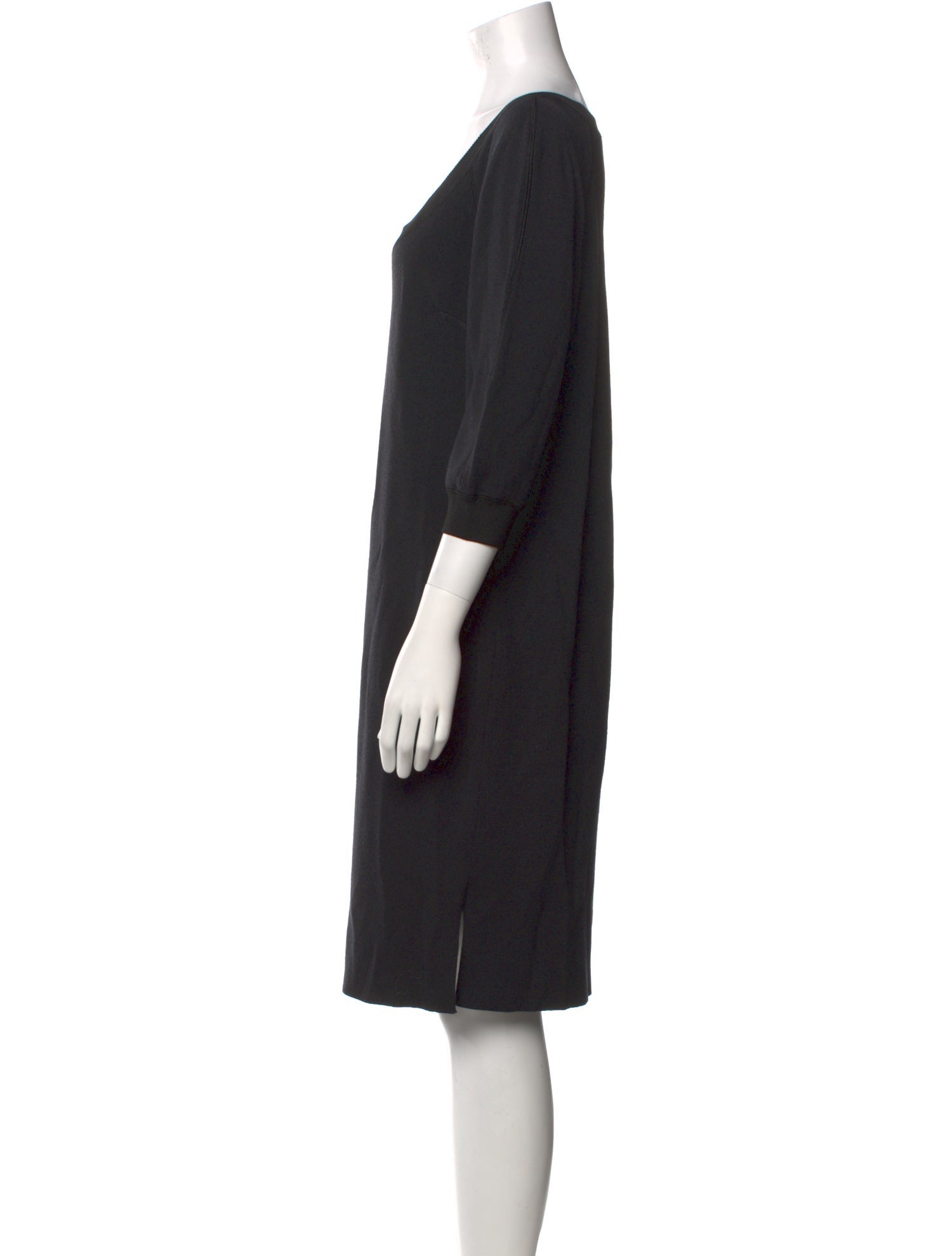 St. John Scoop Neck Knee-Length Dress