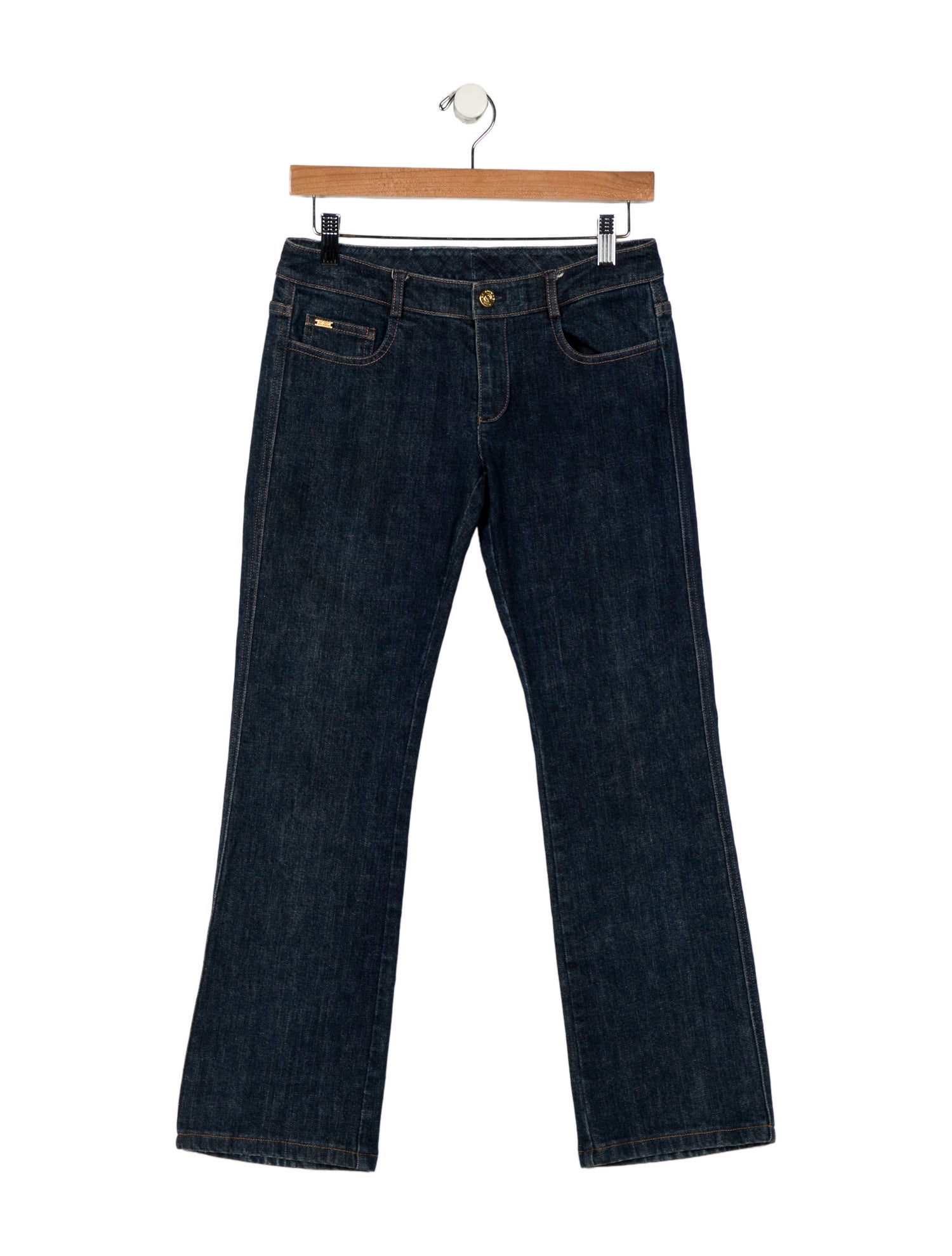 St. John Low-Rise Wide Leg Jeans