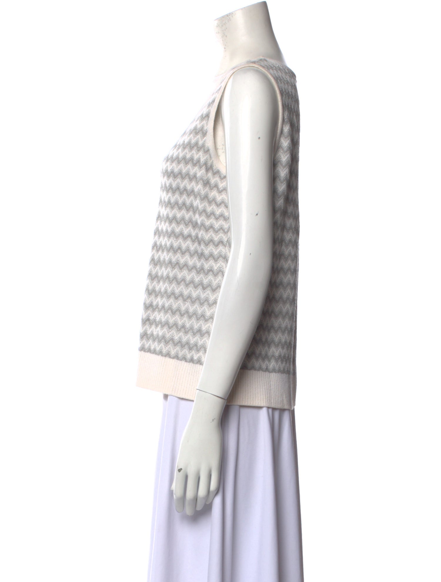 St. John Printed Scoop Neck Sweater