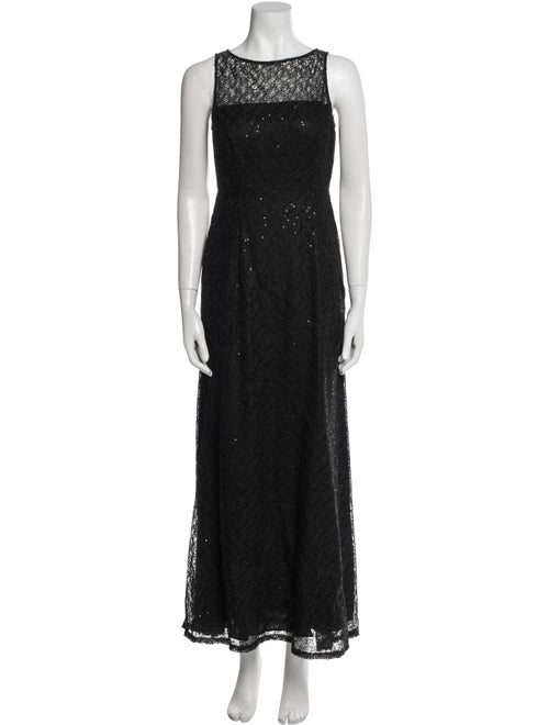 St. John Lace Pattern Mesh Accents Dress Set