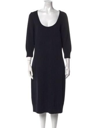 St. John Wool Midi Length Dress