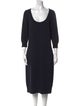 St. John Wool Midi Length Dress