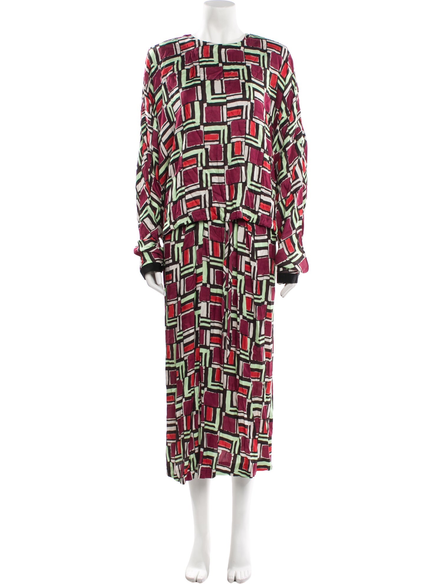 St. John Printed Dress Set