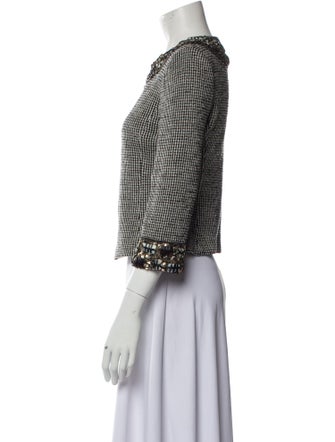 St. John Wool Tweed Pattern Jacket