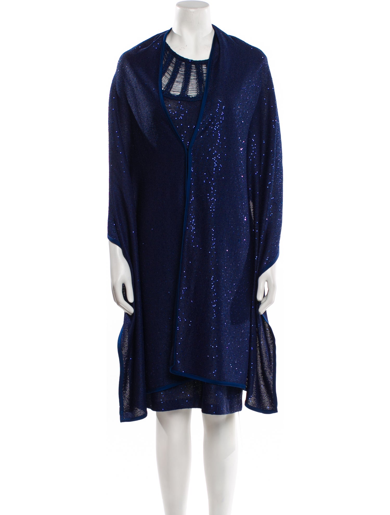 St. John Printed Glitter Accents Dress Set