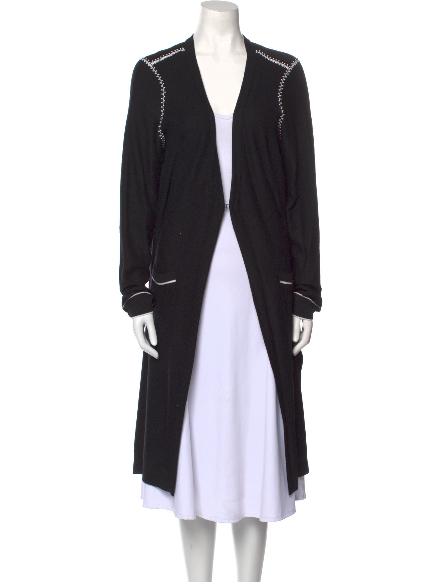 St. John Plunge Neckline Sweater